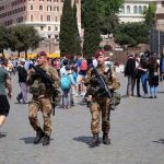 Paasfeest 2017 De veiligheidsoperatie rond Colosseum op Goede Vrijdag