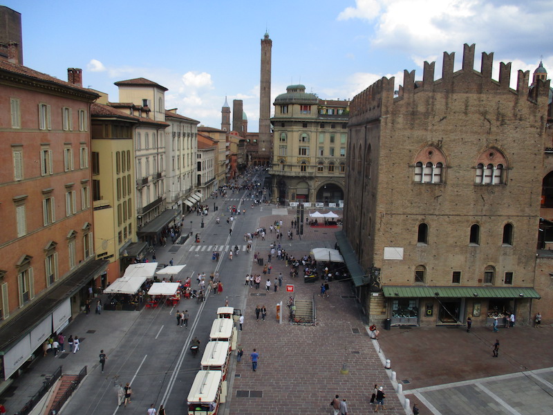 Uitzicht vanaf het balkon van het Palazzo Comunale