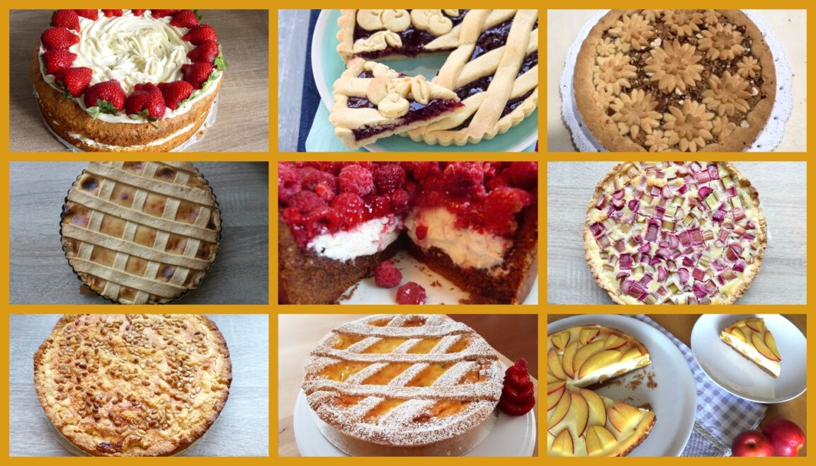 Collage van Italiaanse taarten
