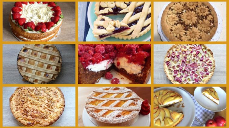 Collage van Italiaanse taarten
