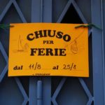 Chioso per ferie (wegens vakantie gesloten)