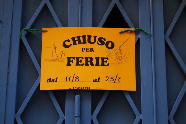 Chioso per ferie (wegens vakantie gesloten)