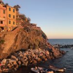 Zonsondergang in Riomaggiore, een van de dorpjes van de Cinque Terre