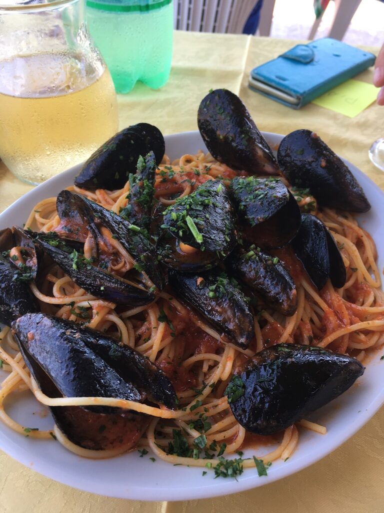Mosselen eten in Calabrië