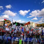 demonstratie Lega, FI, FDI 19 oktober Piazza San Giovanni Rome 1