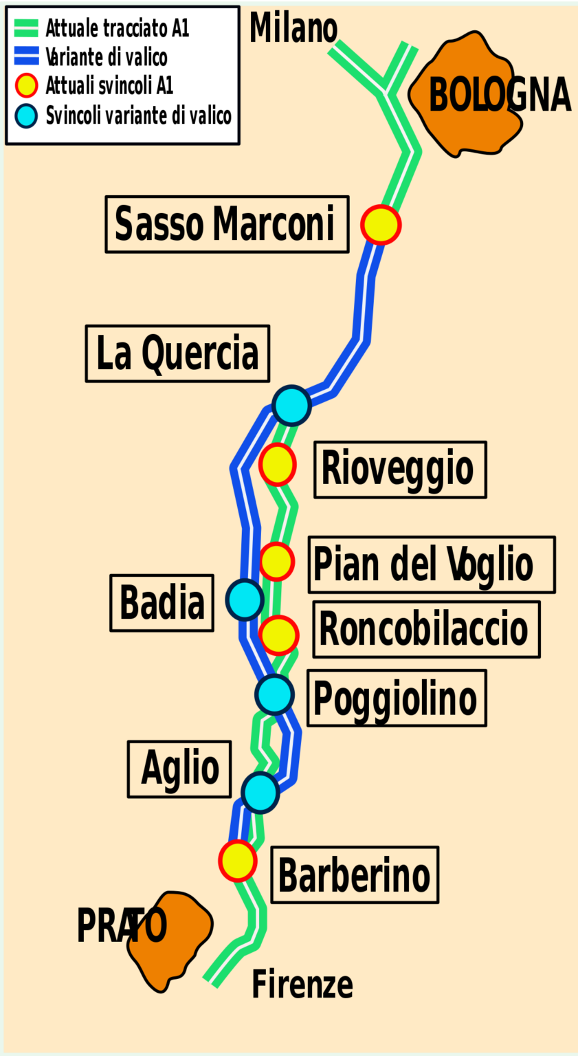 Video neue Autobahn BolognaFlorenz, Variante di Valico Das ist Italien