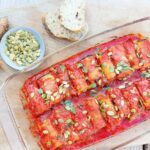recept: gevulde auberginerolletjes met ricotta