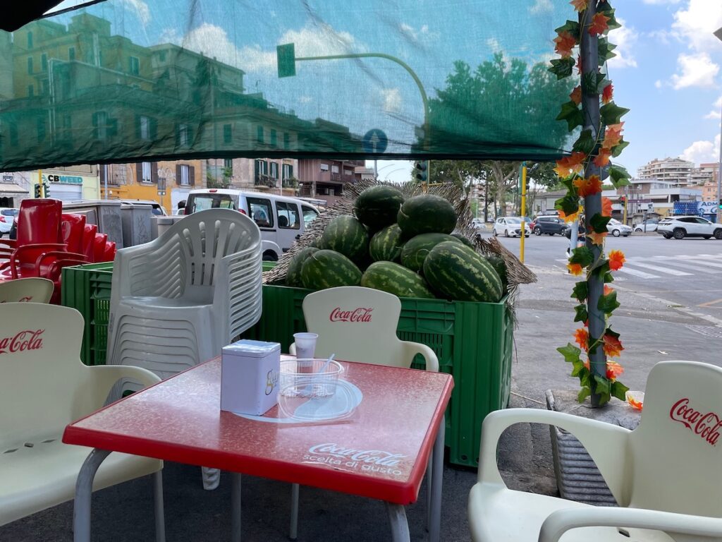 cocomero op het terras
