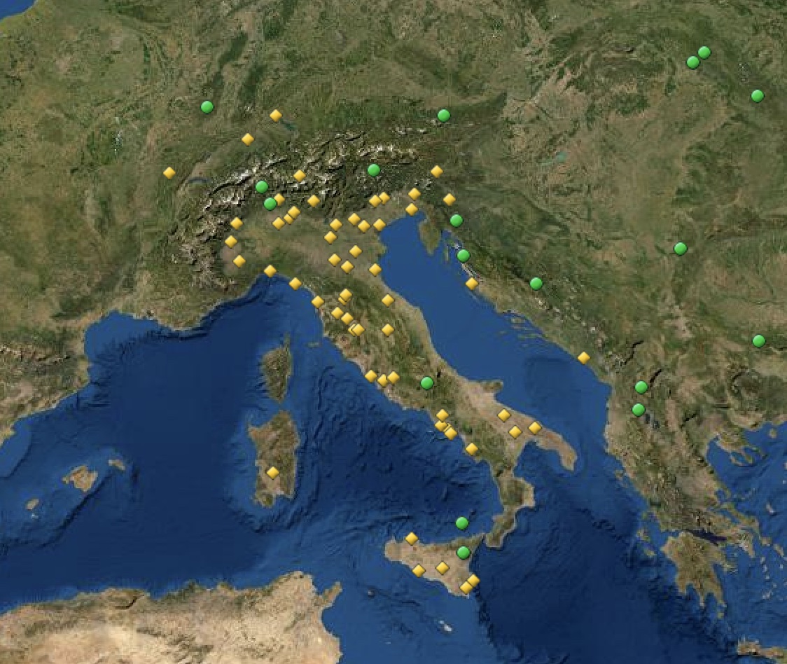 locaties werelderfgoed italie
