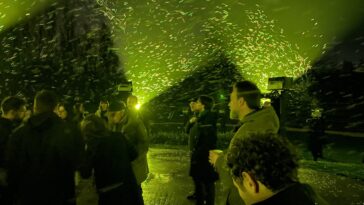 Opening Pesaro als culturele hoofdstad voor 2024 door Daan Roosegaarde met zijn project Spark