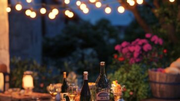 Een Italiaans feest met lekkere hapjes en drankjes in de tuin op een zomeravond