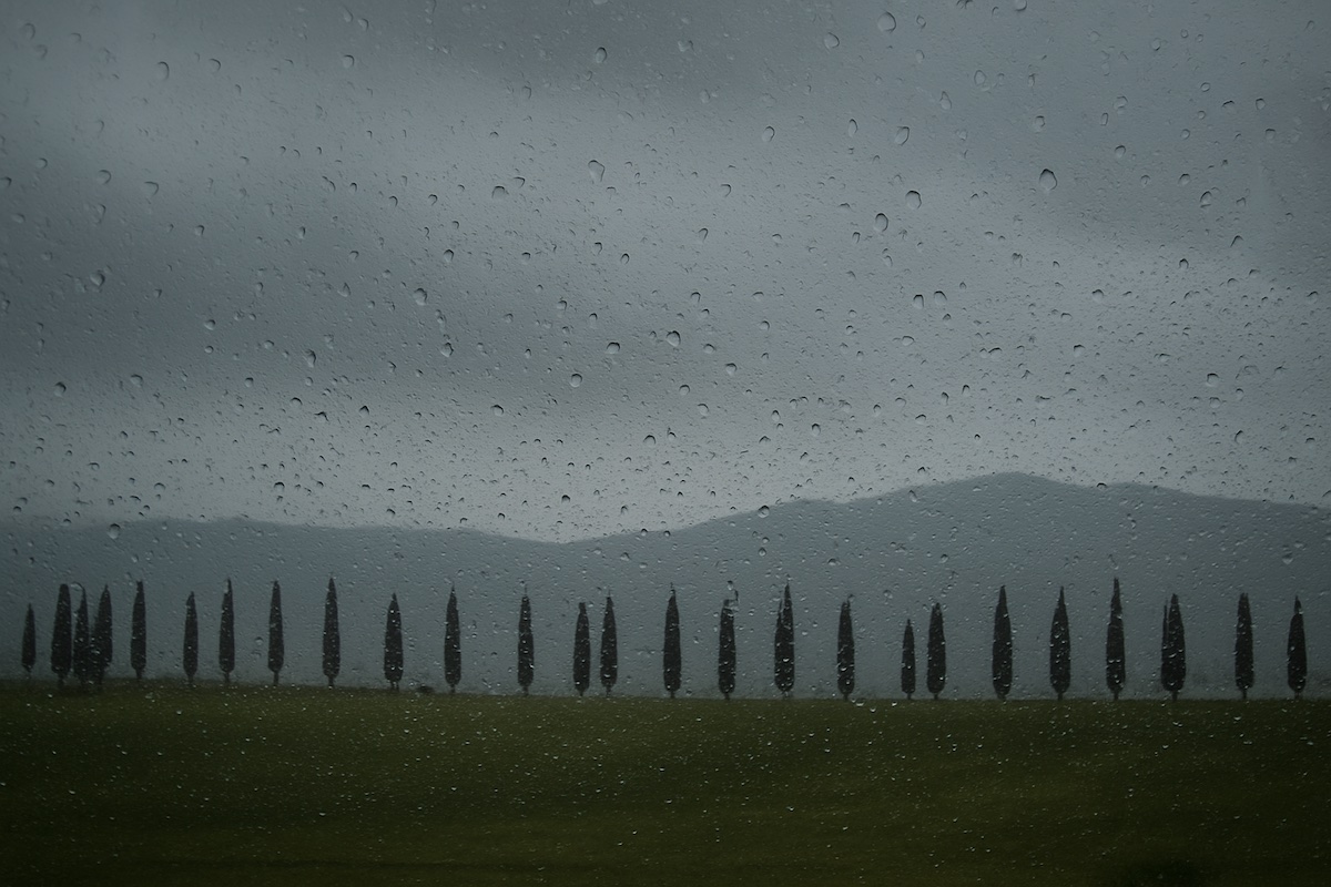 slecht weer in toscane