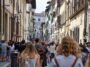 toeristen in het centrum van Florence