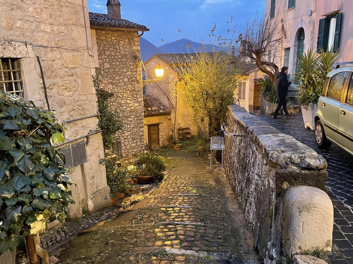 Alatri, stad van de cyclopen, in de avond