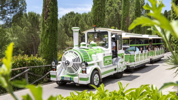 treintje op norcenni vakantiepark toscane