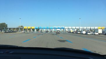 tolpoortjes op de Italiaanse snelweg